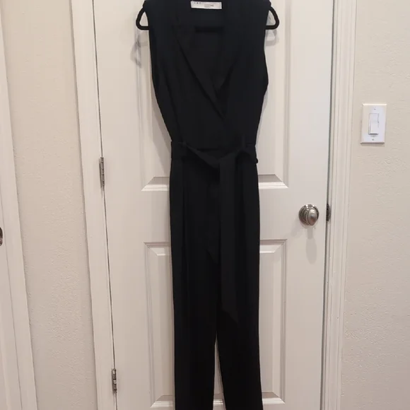 IRO Anis Black Sleeveless Jumpsuit with Waist Tie - Picture 6 of 8